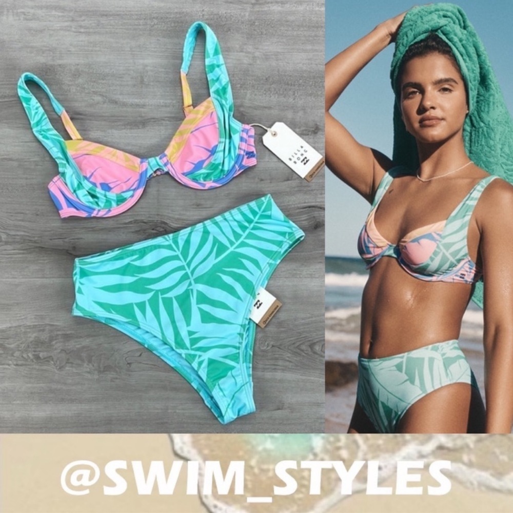 ☀️BILLABONG☀️ MYSTIC BEACH CHLOE MYSTIC BEACH HI MAUI BIKINI SET - Picture 1 of 15